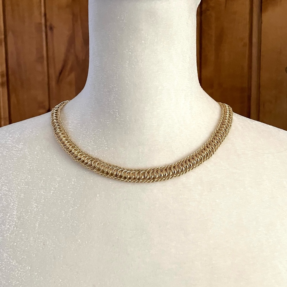 Solid 14k Solid Gold Necklace, 13.4g - image 4